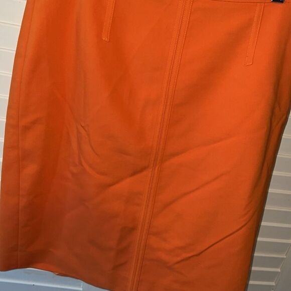 Ann Taylor Size 8 Solid Orange Skirt - Picture 5 of 5